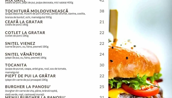 La Panosu -  Meniu - Moțca