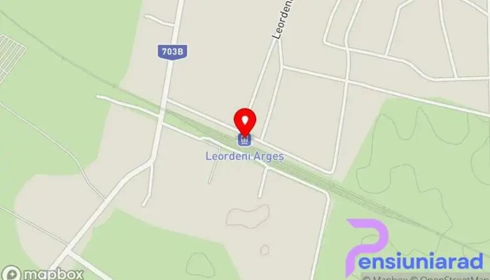 hartă a LEORDENI ARGES Gară în Leordeni