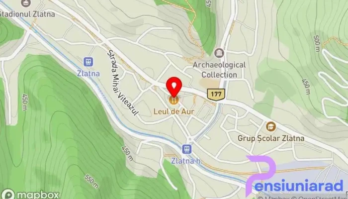 hartă a Leu' de Aur Restaurant, Bed & Breakfast, Cazare în Zlatna