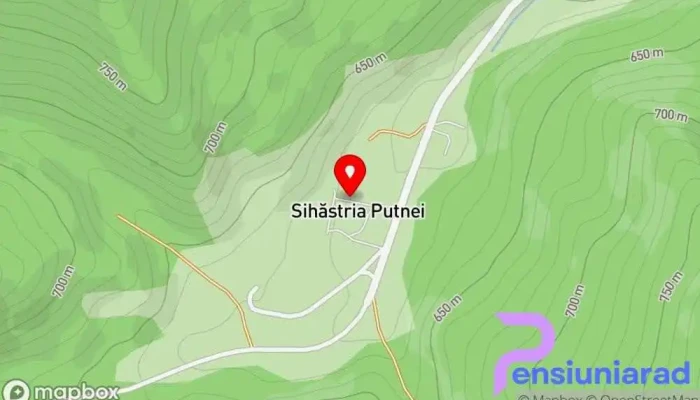 hartă a Mănăstirea Sihăstria Putnei Mănăstire, Loc de rugăciune, Atracție turistică în 