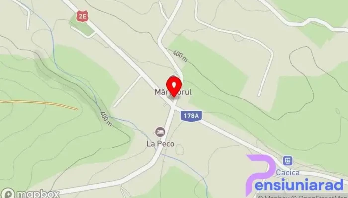 hartă a Mărțișorul Hotel în Pârteștii de Sus