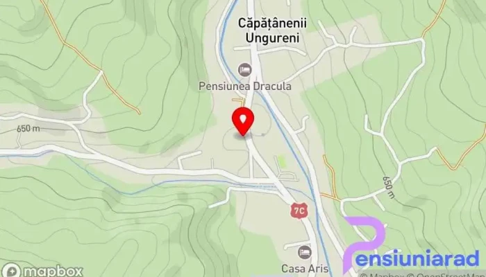 hartă a Micuţul Vrăjitor Bed & Breakfast în Arefu