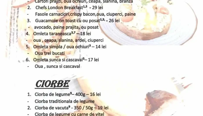 Mini Paradis -  Meniu - Fughiu