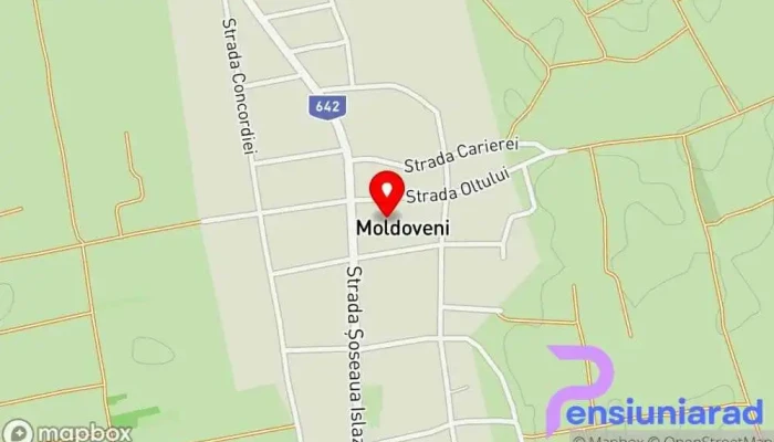 hartă a Moldoveni  în Moldoveni