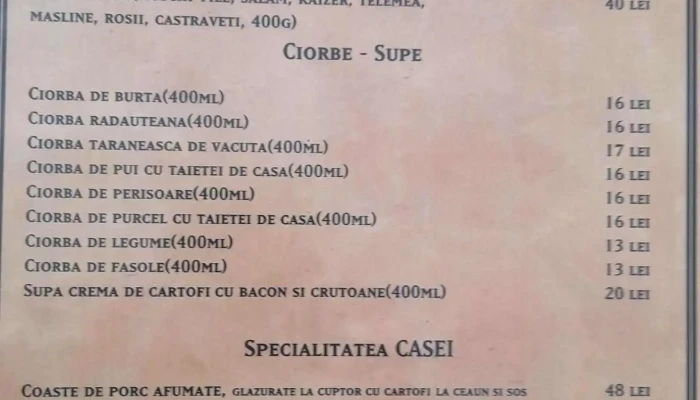Motel Restaurant Everest Vaslui -  Meniu - Muntenii De Jos