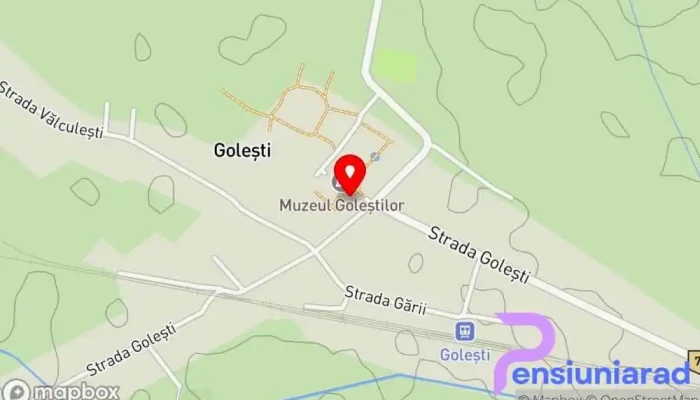 hartă a Muzeul Golești Muzeu, Atracție turistică în Golești