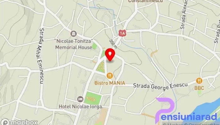 hartă a Muzeul Memorial „Nicolae Iorga” Muzeu, Atracție turistică în Vălenii de Munte
