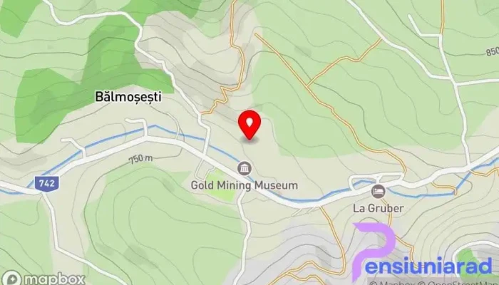 hartă a Muzeul Mineritului și Galeriile Romane Muzeu, Locație istorică, Mină, Atracție turistică în Roșia Montană
