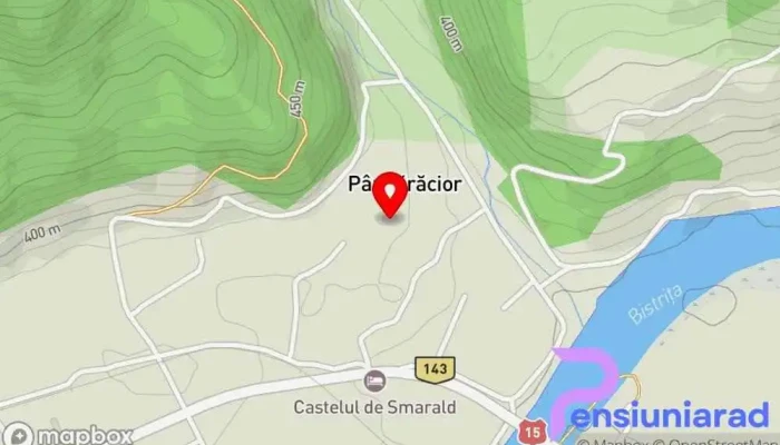 hartă a Pângărăcior  în Pângărăcior