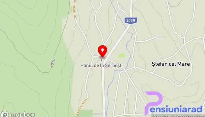 hartă a Parcul cu Ruinele Hanului Serbesti Parc în Ștefan cel Mare