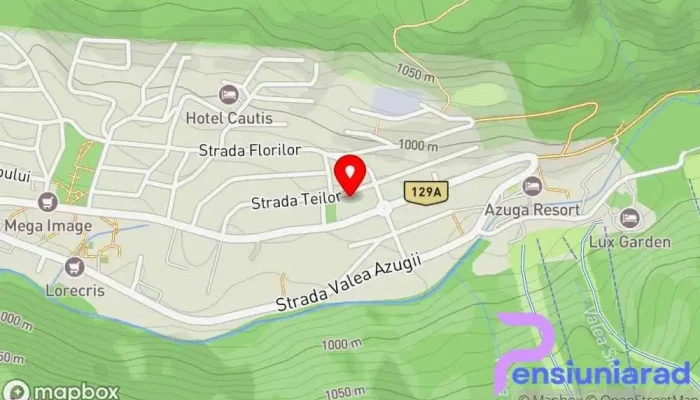 hartă a Pasul Schiorilor Pensiune, Bed & Breakfast, Hotel, Restaurant în Azuga