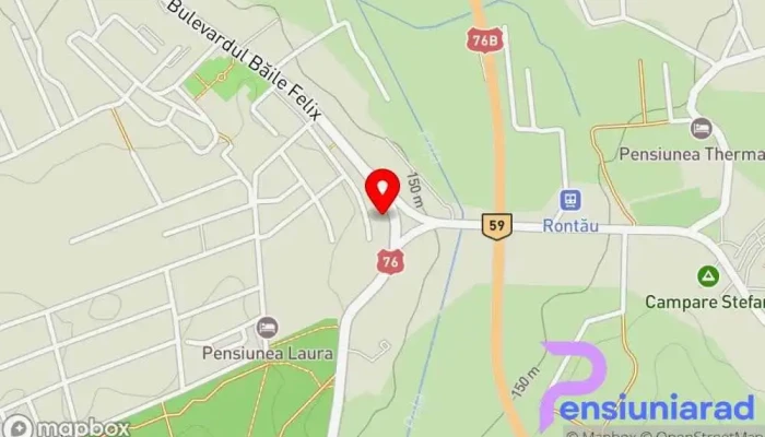 hartă a Pensiune Aroma Baile Felix Bed & Breakfast, Hotel în Sânmartin