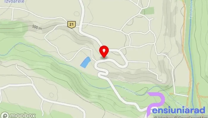 hartă a Pensiunea Amo Bed & Breakfast în Izvoarele