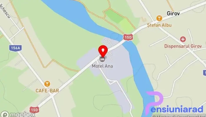 hartă a Pensiunea Ana Pensiune, Bed & Breakfast, Motel, Restaurant în Girov