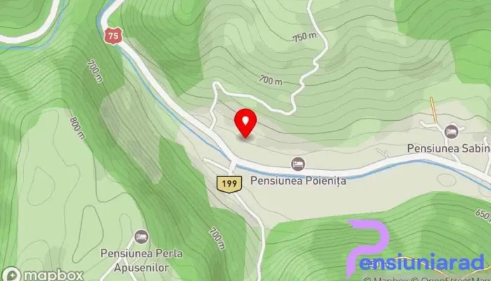 hartă a Pensiunea Ardealul Hotel, Vilă în Albac