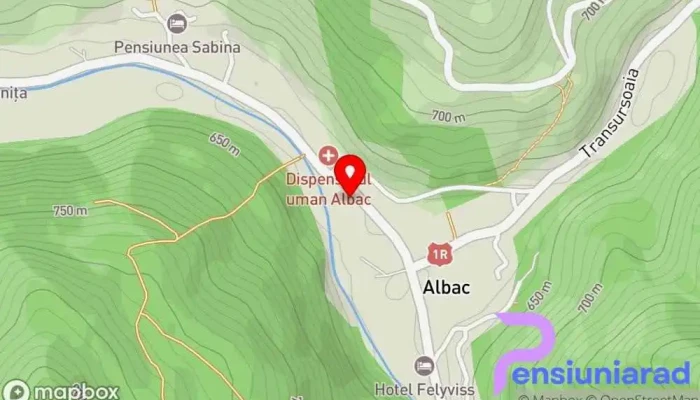 hartă a Pensiunea Armonia Albac Bed & Breakfast în Albac