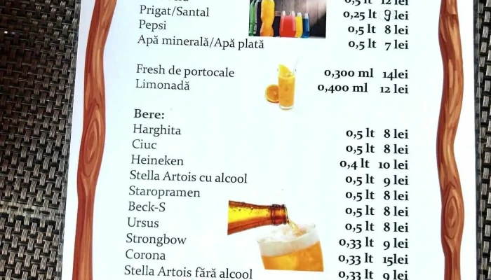Pensiunea Baciu -  Meniu - Strada Vilelor