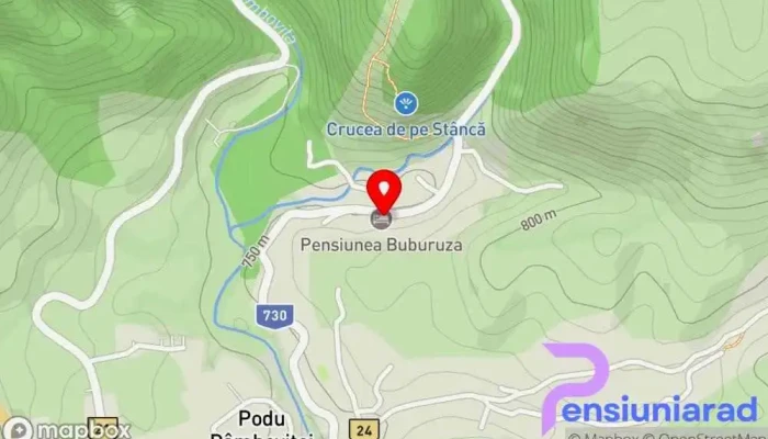 hartă a Pensiunea Casa Soarelui Bed & Breakfast în Podu Dâmboviței