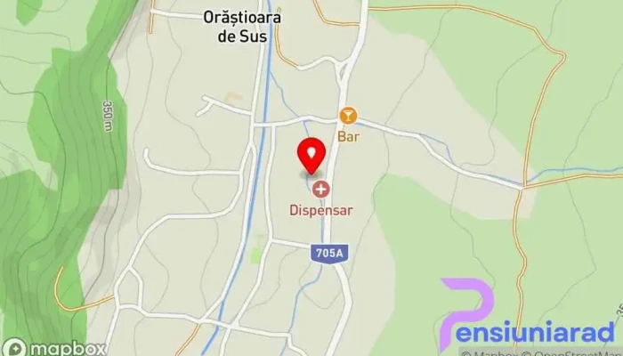 hartă a Pensiunea Cataleya Bed & Breakfast în Orăștioara de Sus
