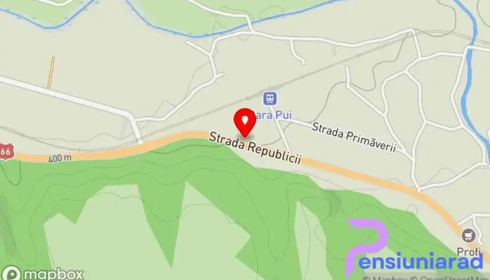 hartă a Pensiunea Dawa Vilă în Pui