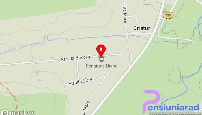 hartă a Pensiunea Diana Pensiune, Hotel în Strada Bucovina 15