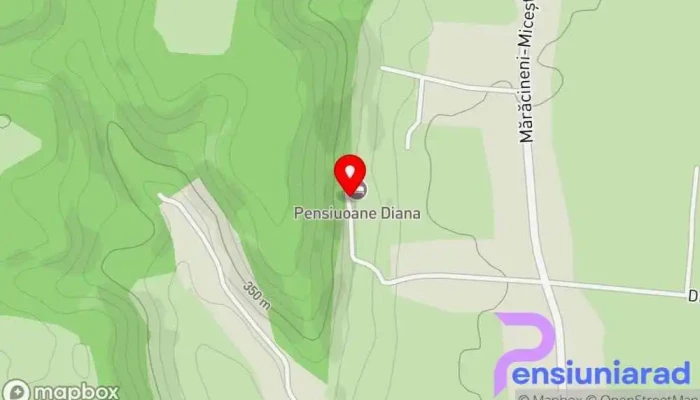 hartă a Pensiunea Diana Pensiune, Bed & Breakfast în Argeșelu