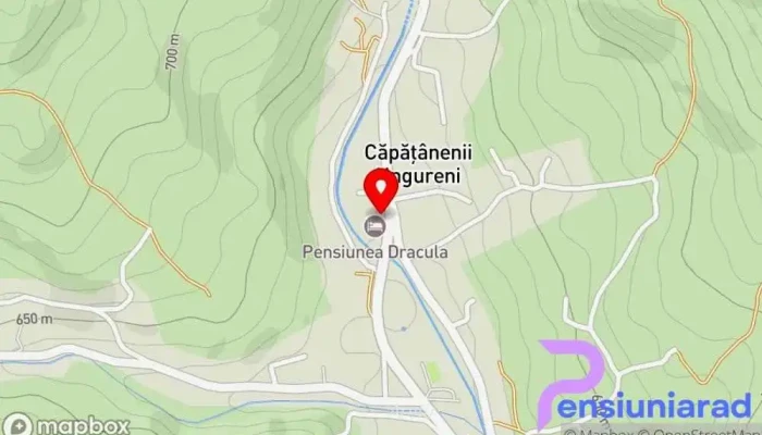 hartă a Pensiunea Dracula Bed & Breakfast, Centru de conferințe, Local pentru evenimente, Sală de fitness, Piscină interioară, Loc de joacă, Restaurant, Saună, Magazin de suveniruri, Spa în Căpățânenii Ungureni
