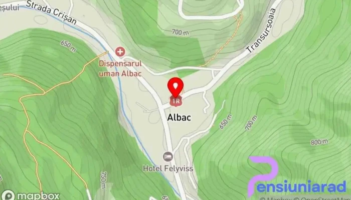 hartă a Pensiunea Gaiu Hotel în Albac