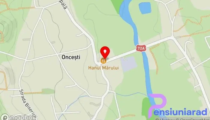 hartă a PENSIUNEA HANUL MĂRULUI Restaurant în Oncești