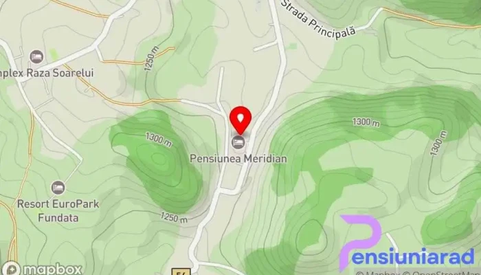 Pensiunea Meridian -    Cazare Fundata Hartă - Fundata
