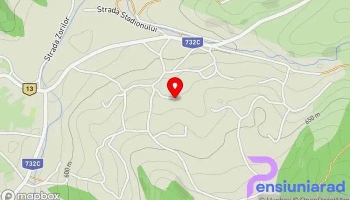 hartă a Pensiunea Poiana Luminoasa Pensiune în Bughea de Jos