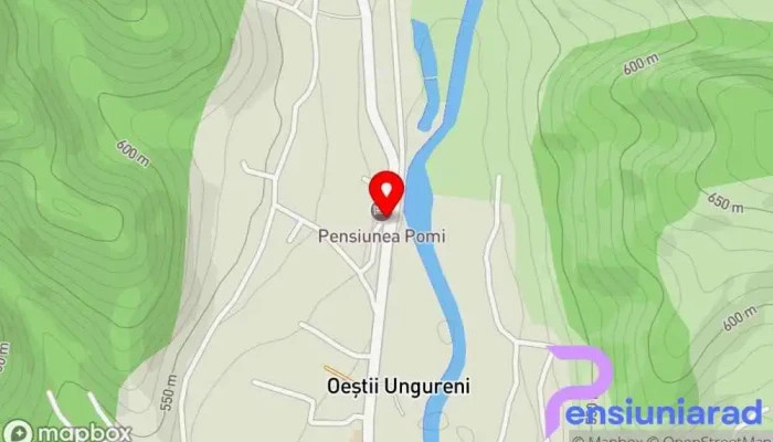 hartă a Pensiunea Pomi Pensiune în Oeşti-Ungureni
