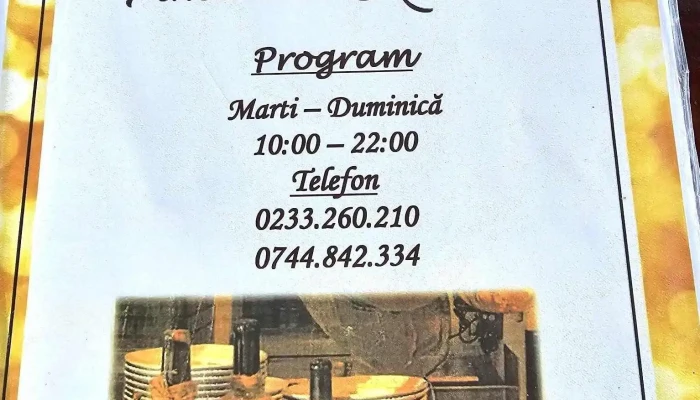 Pensiunea Rechinul -  Meniu - Mănoaia