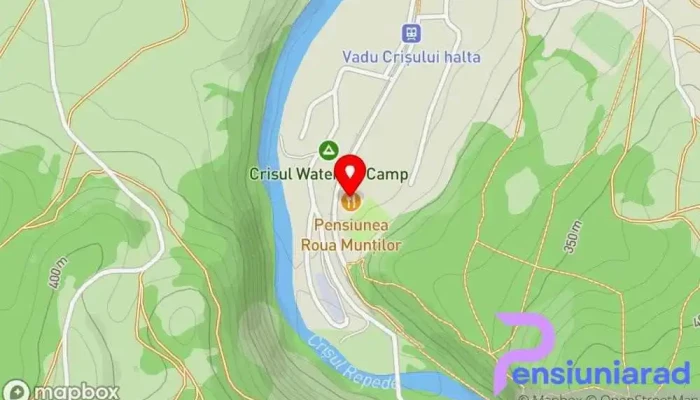 hartă a Pensiunea Roua Muntilor Cazare în Vadu Crișului