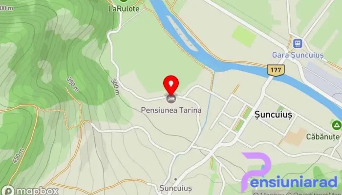 hartă a Pensiunea Tarina Casă de vacanță, Pensiune de familie în Șuncuiuș
