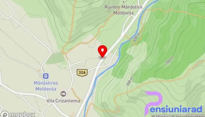 hartă a Pensiunea VATRA SATULUI Pensiune de familie în Vatra Moldoviței