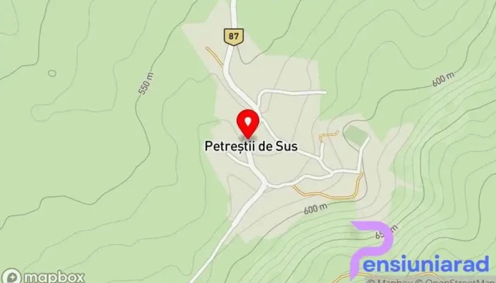 Petrestii De Sus Hartă - Petreștii De Sus