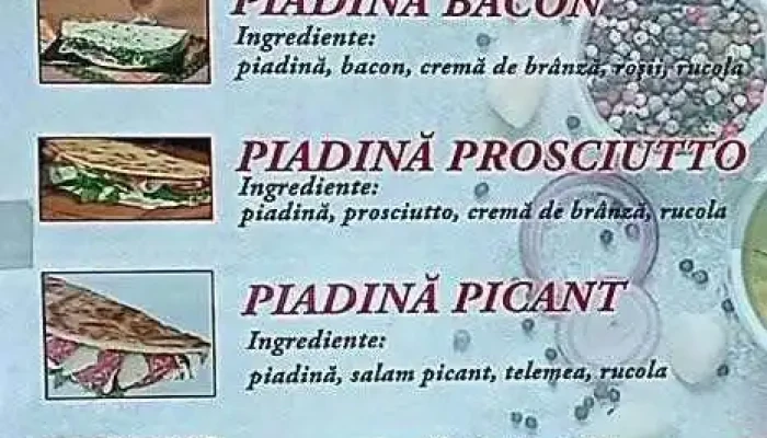 Piadina Alandreea -  Meniu - Câmpia Turzii
