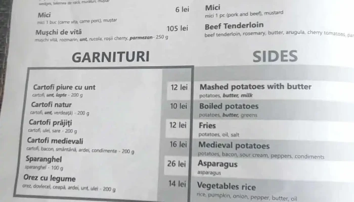 Podu Cu Lanturi Meniu - Bacău