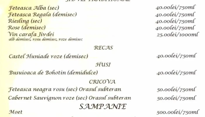 Popas Rami -  Meniu - Ion Neculce