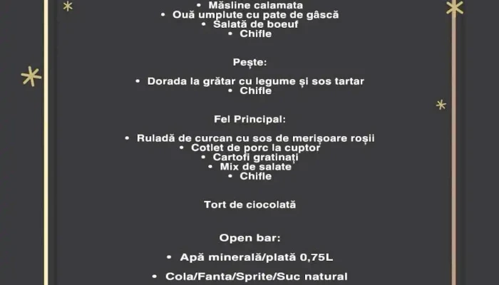 Popas Rustic Diana -  Meniu - Belciugatele