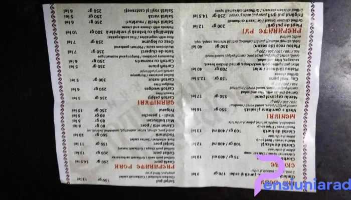 Popasul Castelului -  Meniu - Hunedoara