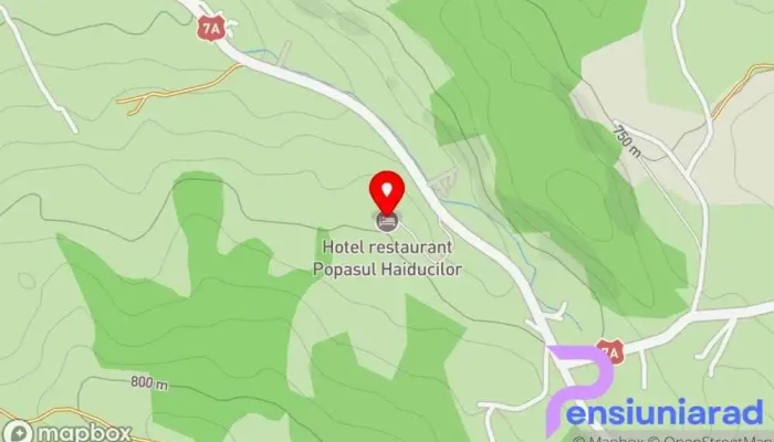 hartă a Popasul Haiducilor Hotel, Pensiune în 175