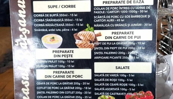 Popasul Racsanului Meniu - Negrești-oaș