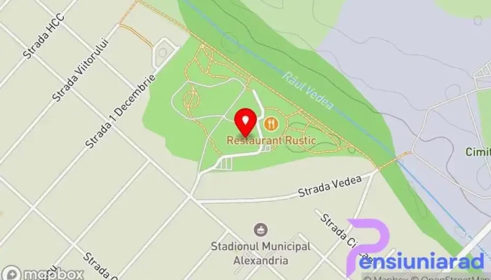 hartă a Potcoava de Aur Motel, Restaurant în Alexandria