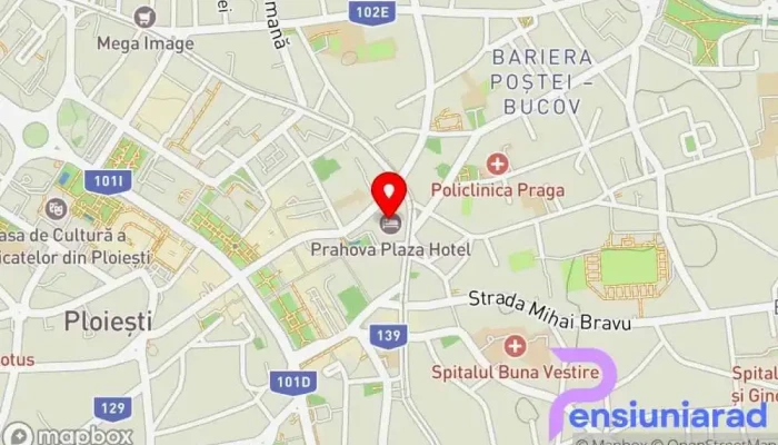 hartă a Prahova Plaza Hotel, Local pentru evenimente, Restaurant în Ploiești