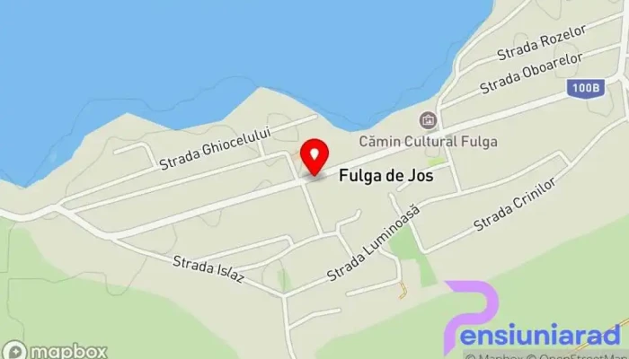 hartă a PRIMARIA FULGA Primăria satului în Fulga de Jos