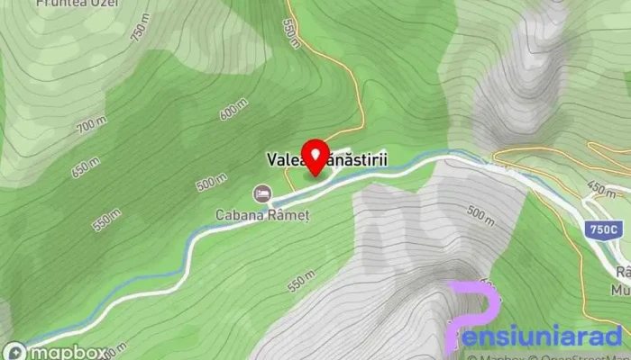 hartă a Ramet Mansion Hotel, Bed & Breakfast, Vilă în Valea Mănăstirii