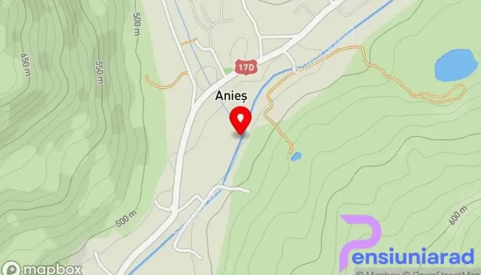 hartă a Râul Anieş Râu în 