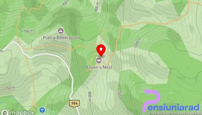 hartă a Raven's Nest Pensiune în Alba